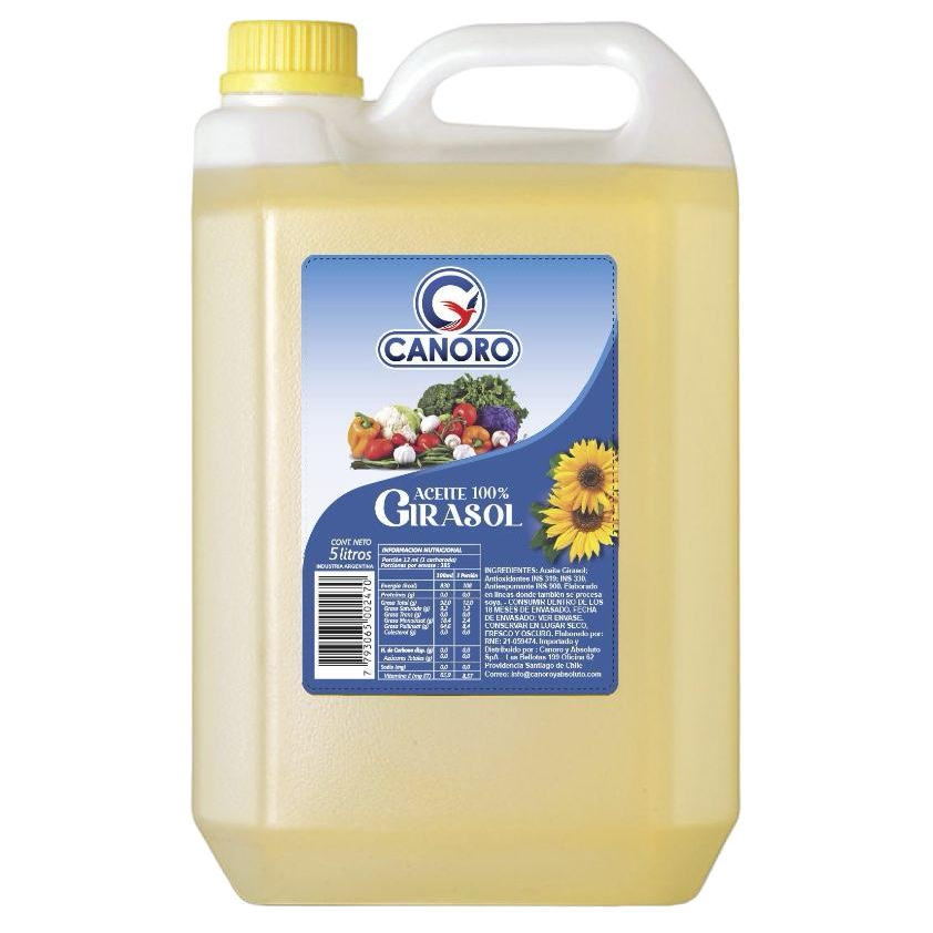 Aceite Girasol de Oro presentación 5000 cm3 para cocinas profesionales