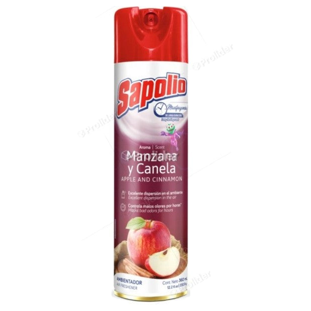 Ambientador spray 360 ml manzana canela uso institucional hoteles restaurantes