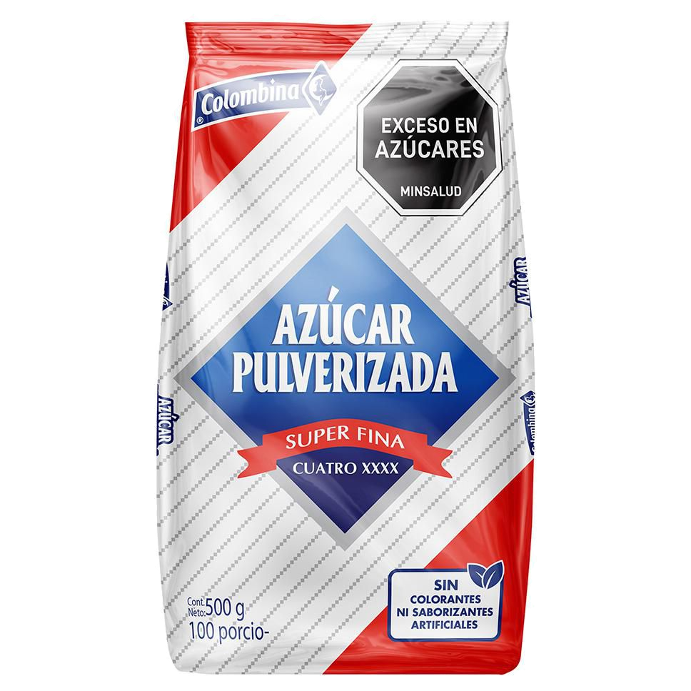 Azúcar Pulverizada Colombina 4x x500 gr