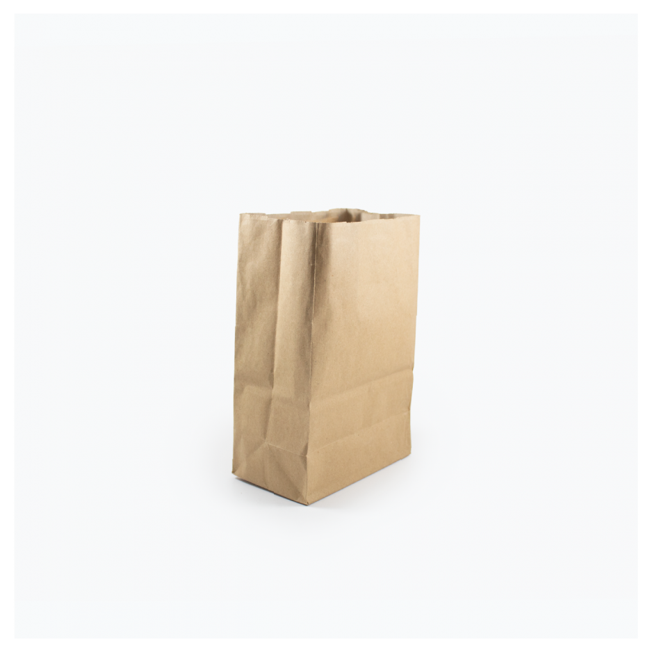Bolsa Bistro papel natural 25.5+17x34 para empaques de alimentos