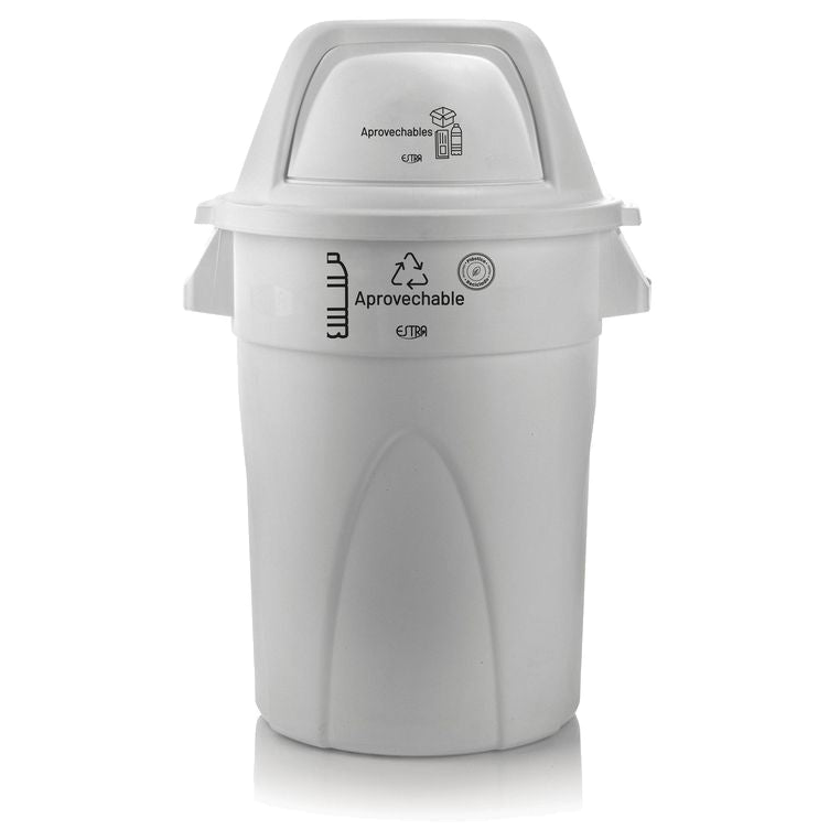 Contenedor Elite 121 litros color blanco para residuos institucionales