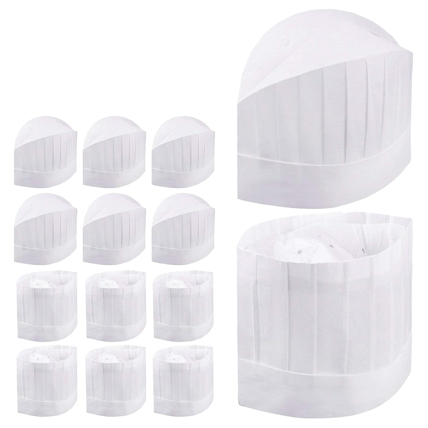 Gorro Chef desechable blanco paquete x5 unidades protección cocina