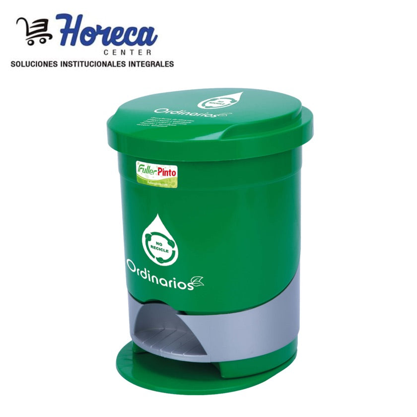 PAPELERA PEDAL RED. 12 LT VERDE R/130602