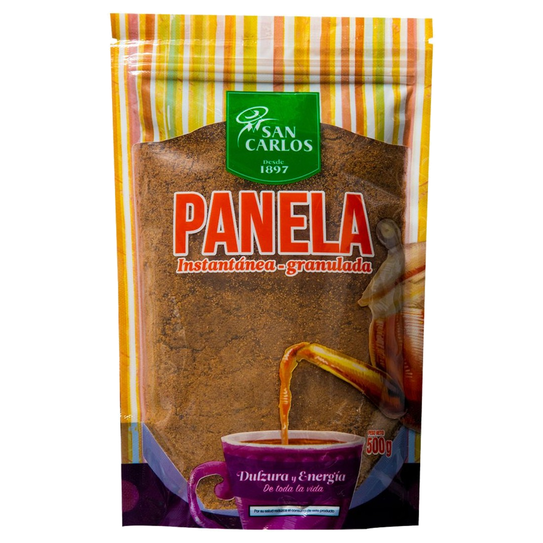 Panela granulada con canela presentación 500 gramos para uso profesional