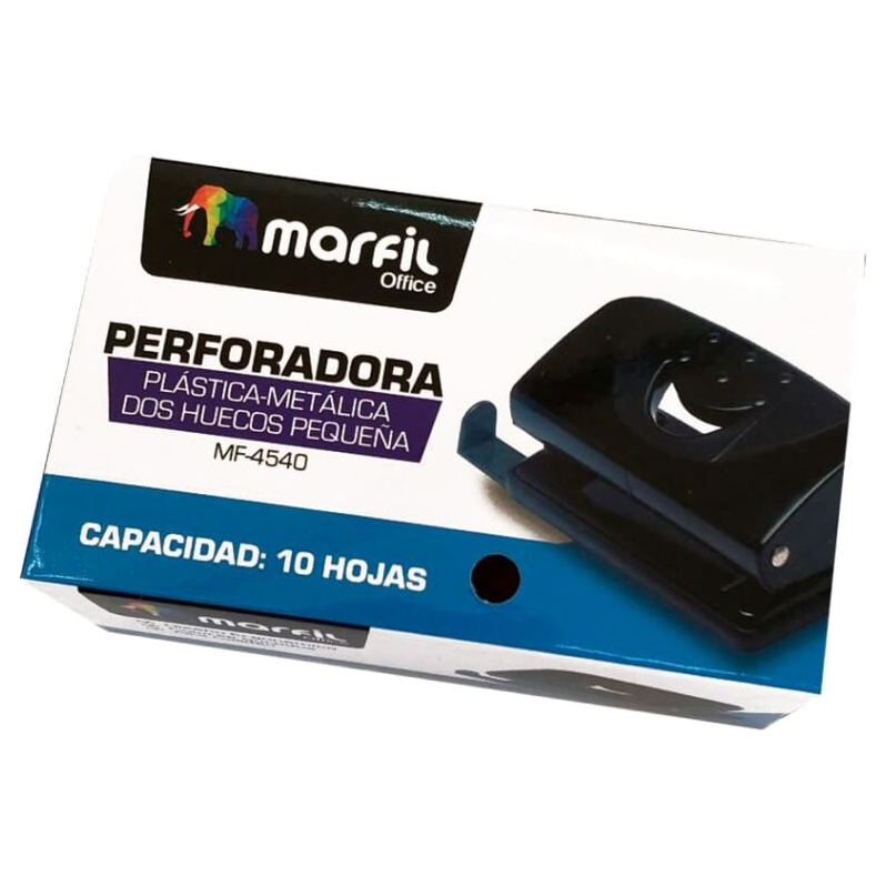 Perforadora Marfil 16 hojas Plast-met MF 4541 color negro