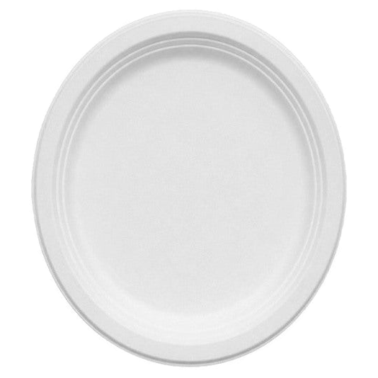 Plato redondo desechable Prexxa 26 cm paquete x20 para restaurantes