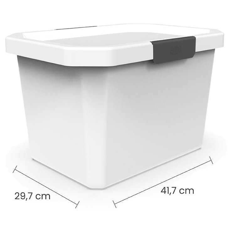Recipiente con Broches/20 L/blanco/congelacion