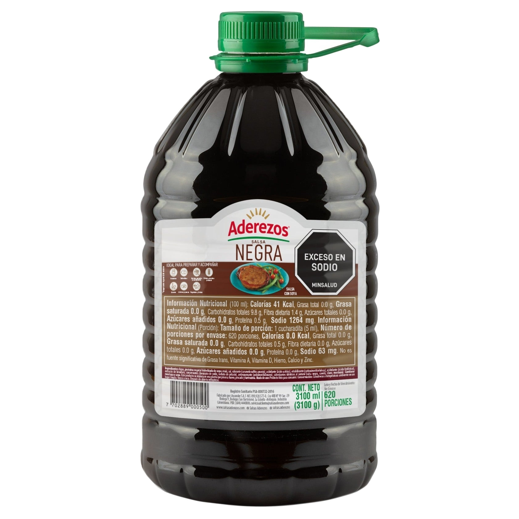 Salsa Negra Aderezos presentación 3100 gramos para cocinas profesionales