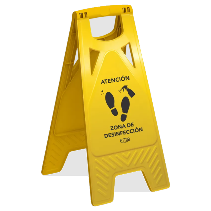 Señal prevención amarillo área mantenimiento marca Estra para limpieza profesional