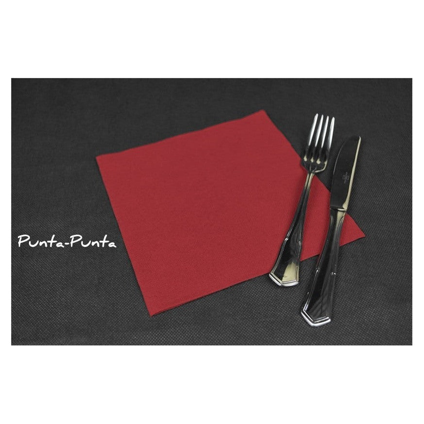 Servilleta Punta Blanca Lazo Roja 40x40 caja x40 para hoteles y restaurantes