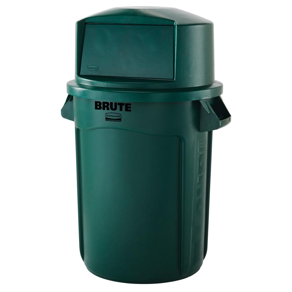 Tapa domo Brute 121 litros color verde Rubbermaid para contenedor de residuos