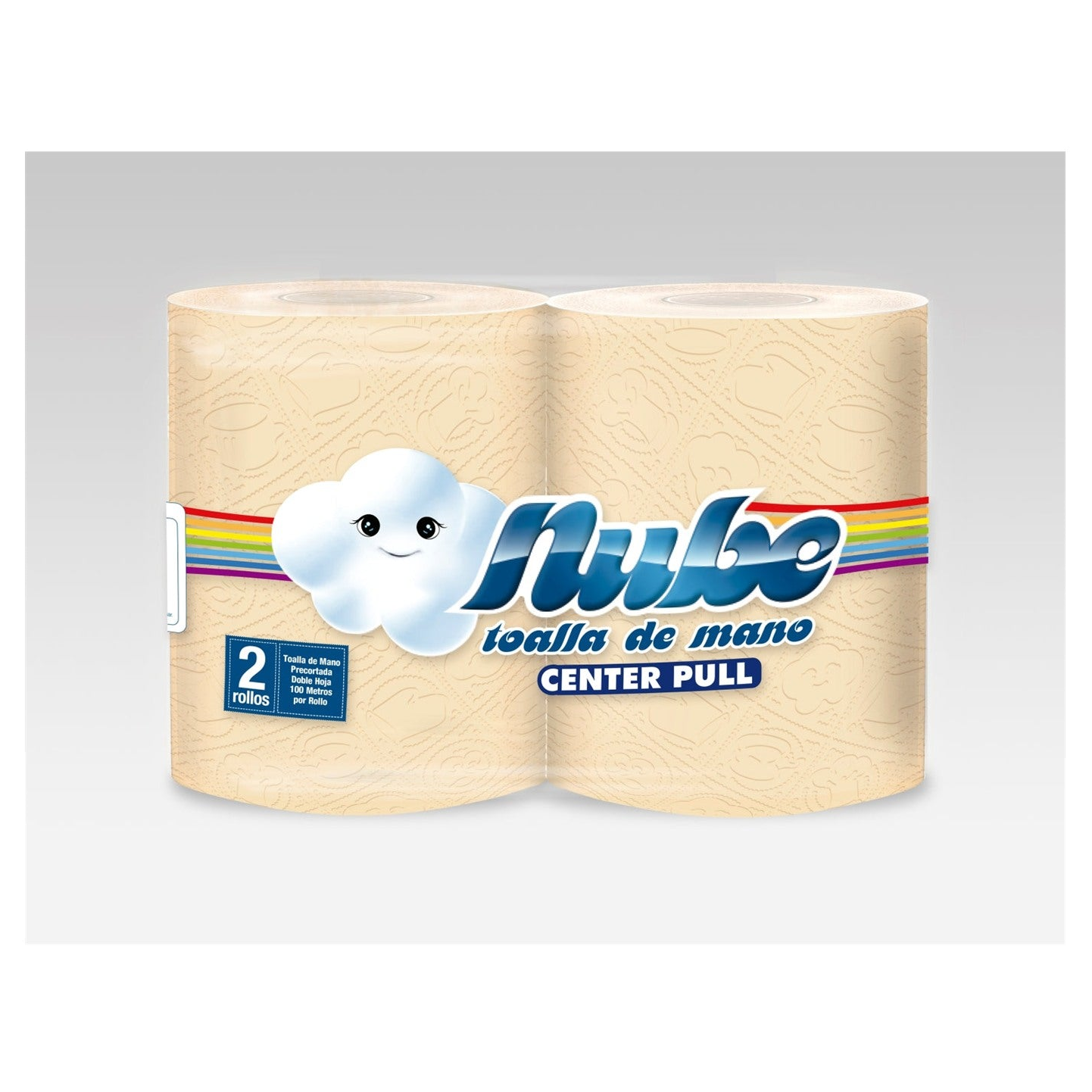 Toalla Center Flow Nube Doble Hoja Natural 2h