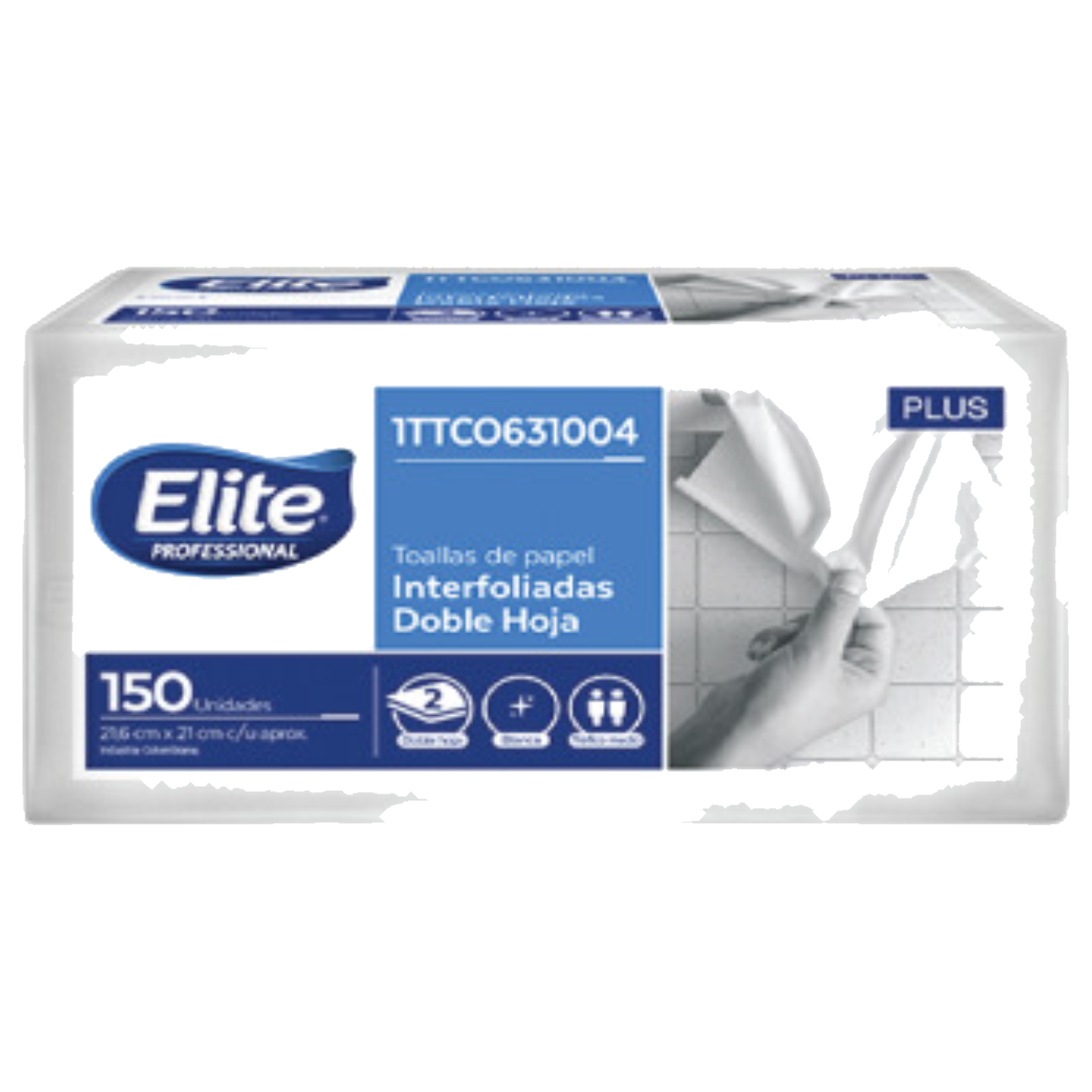 Toalla interfold doble hoja blanca x150 caja master x24 Horeca Center