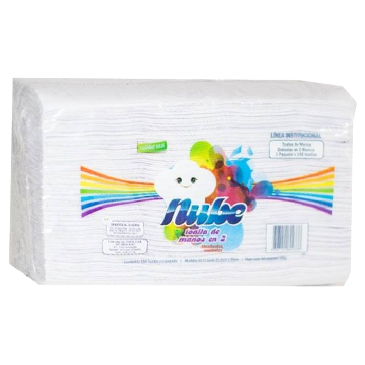 Toalla Mano Z Doble Hoja Blanco Nube x150 x24
