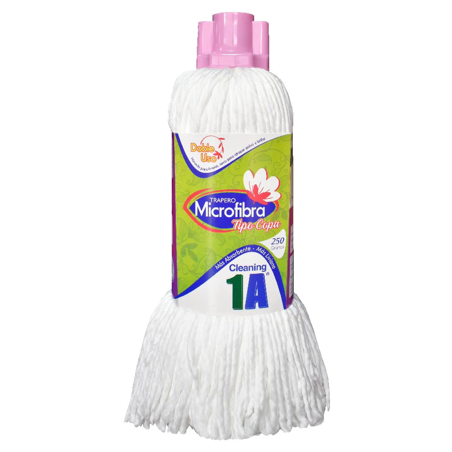 Trapero copa repuesto microfibra 1A verde azul 250 gramos