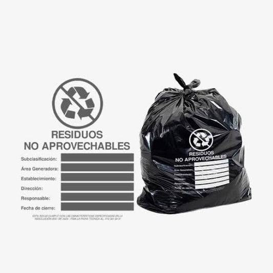 BOLSA MARCADA MEDIANA NEGRA 22X31 CAL 1.4  PX10