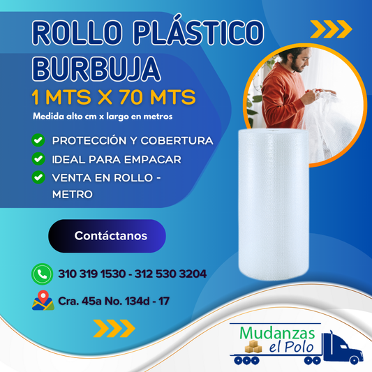 Plástico Burbuja 10x120x70 mts