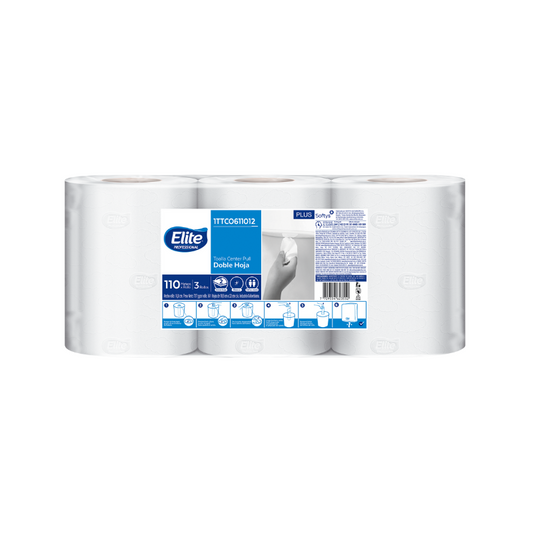 Toalla Center Flow Elite Doble Hoja Blanca x3 x 110 mt