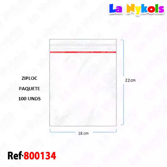 BOLSA ZIPPER 22L X 18A PX100