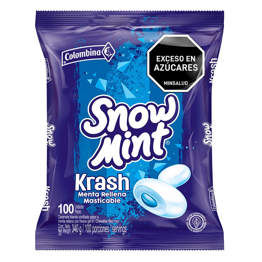 Menta Snow Mint Krash Bolsa X 100 Unidades