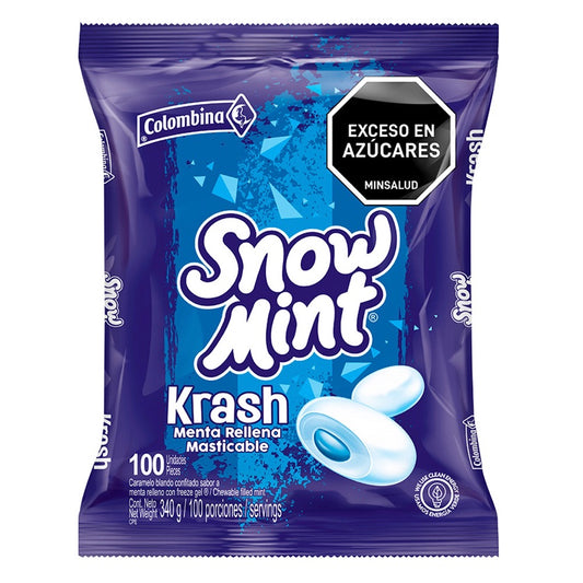 Menta Snow Mint Krash Bolsa X 100 Unidades