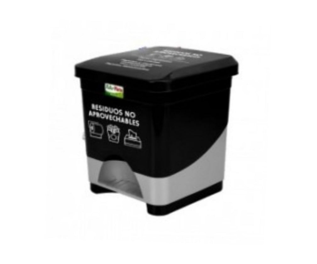 Papelera Pedal. 20L. Negra. FULLER.