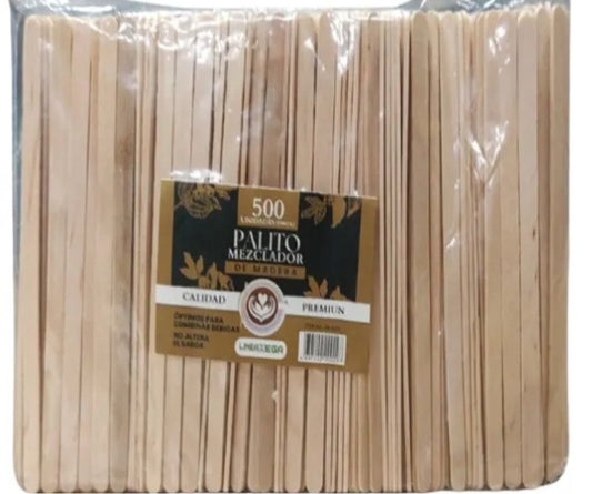 Palo mezclador madera mega x 500 unidades