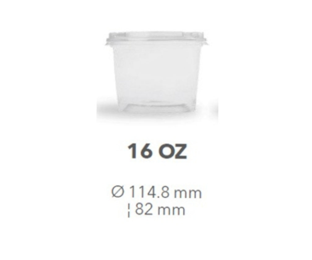 Contenedor Rígido C/T 16 oz. Wau X25UND