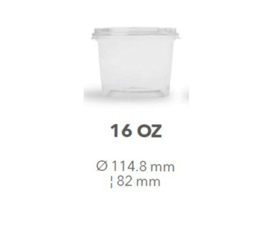 Contenedor Rígido C/T 16 oz. Wau X25UND