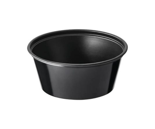 Copa soufflé 4 oz. Paquete por 100und negra