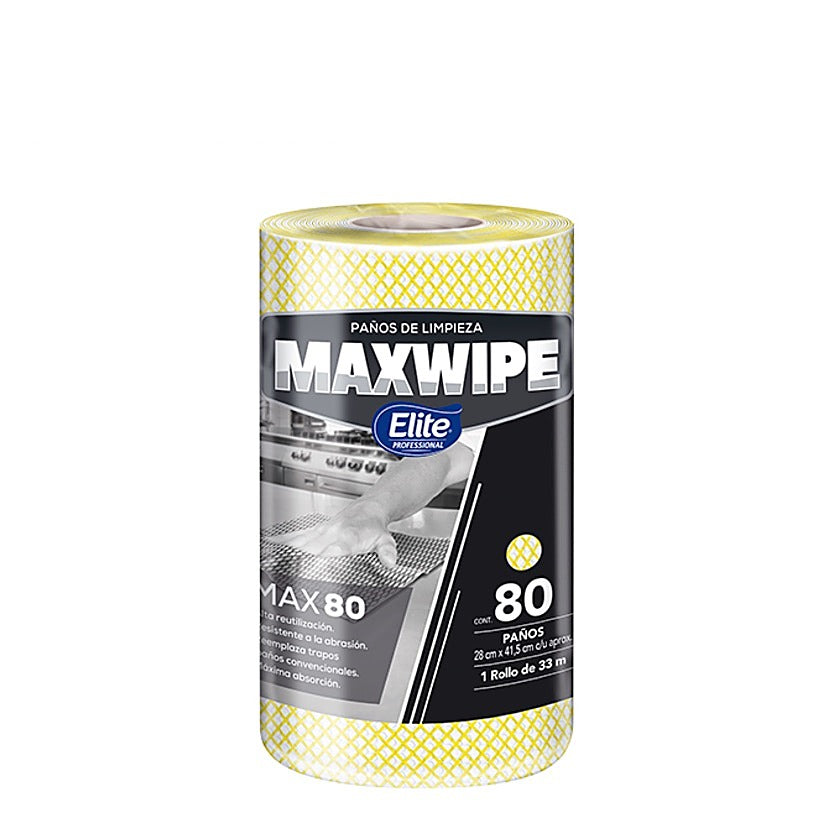 Paños amarillos Maxwipe 80 x80 para uso institucional en hoteles y restaurantes