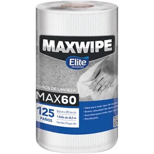 Papel institucional Maxwipe Elite Max 60x125 caja x60 para hoteles y restaurantes