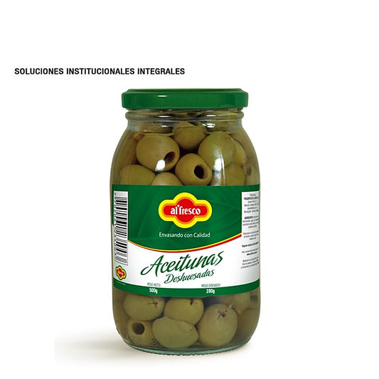 Aceitunas deshuesadas presentación 24 gramos para uso profesional