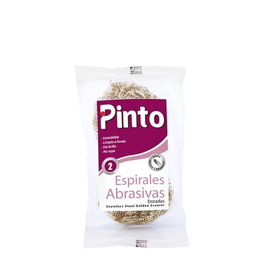 Espiral abrasivo plateada x2 unidades para limpieza profesional