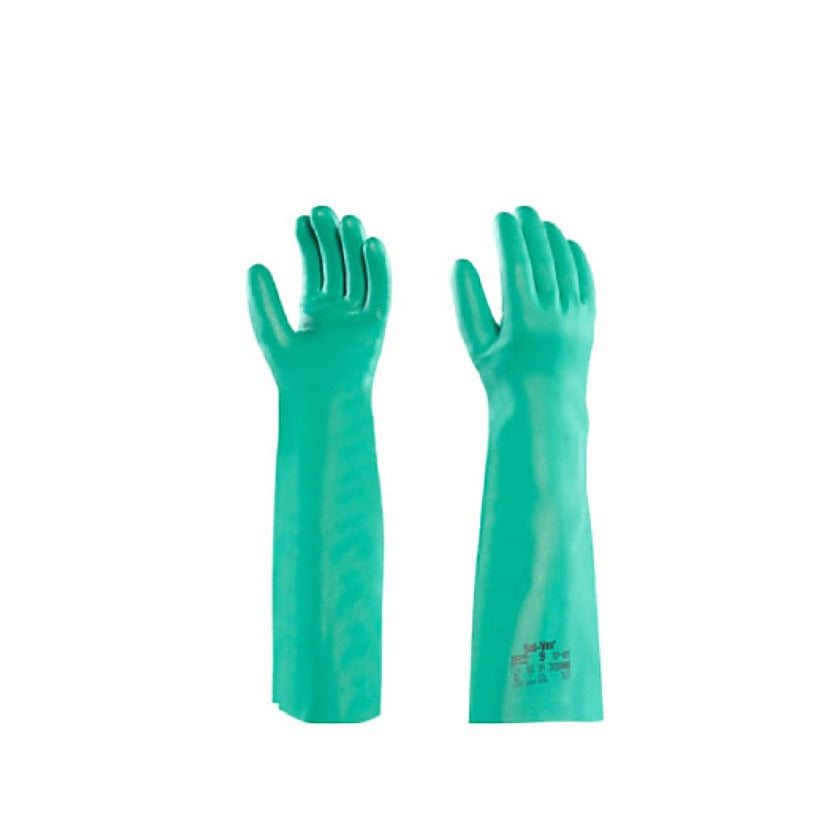Guante especial nitrilo Protex largo talla 9 paquete x12 unidades