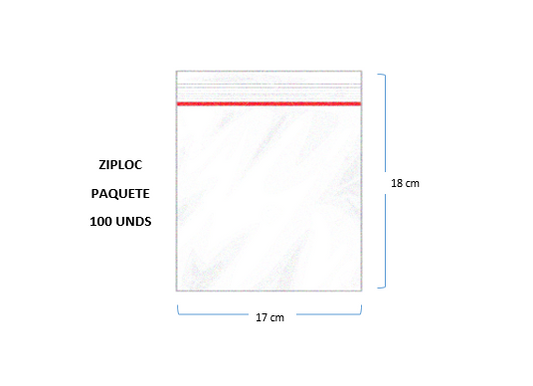 BOLSA ZIPPER 18L X 17A PX100