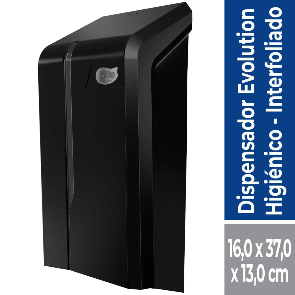 Dispensador higiénico interfoliado color silver y negro para instituciones