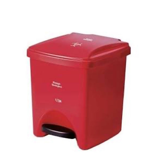 Papelera pedal 20 litros color rojo riesgo biológico marca Estra