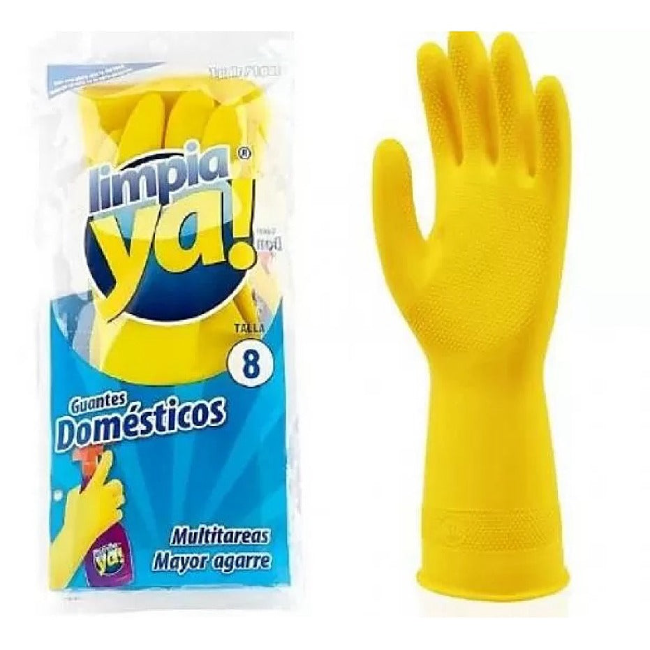 Guante Limpiaya amarillo talla 9 para manipulación de alimentos y aseo