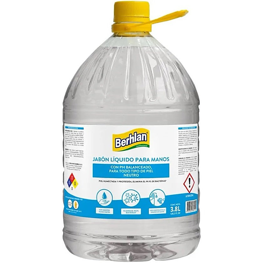 Jabón Líquido Manos Neutro 3800 ml para uso institucional