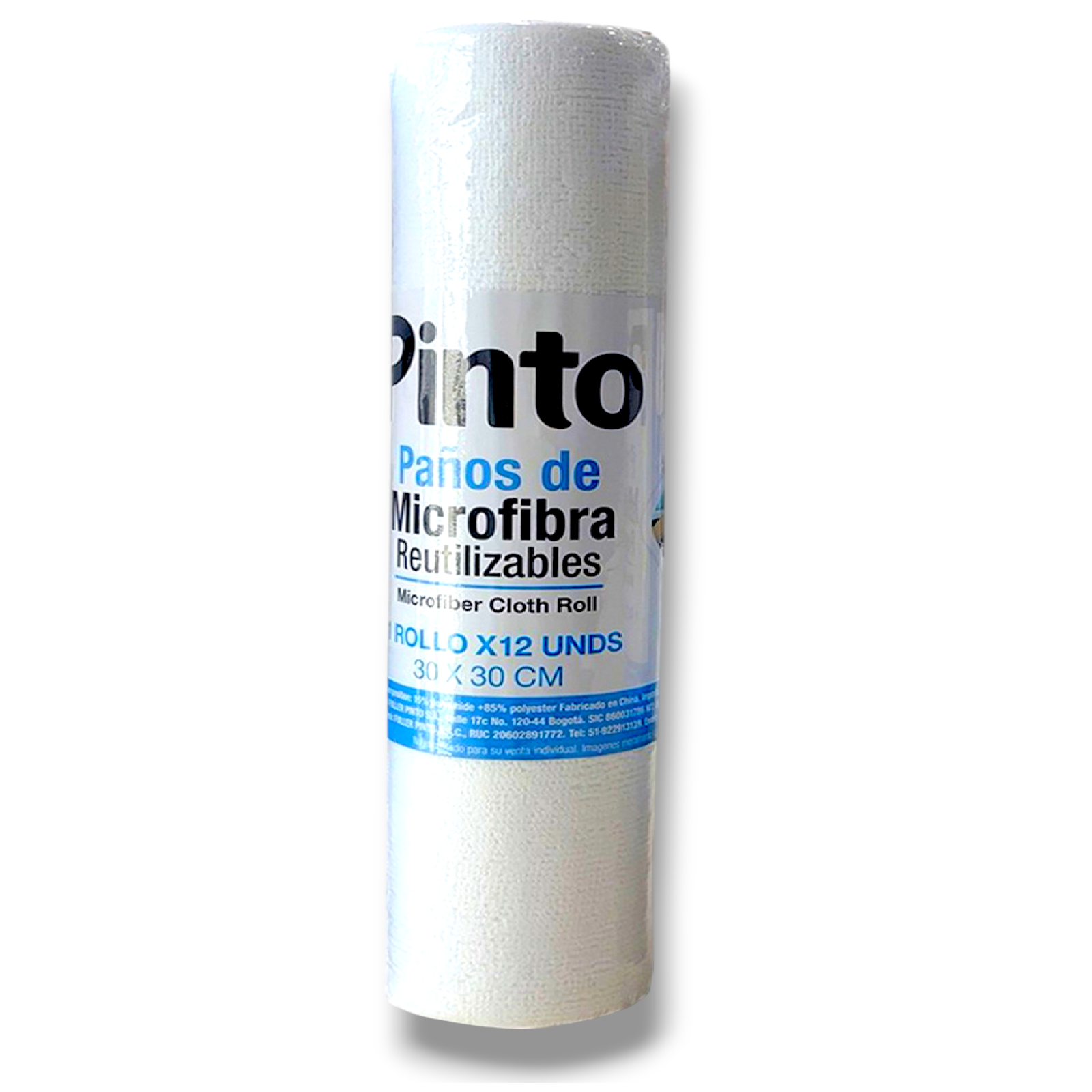 ROLLO DE PAÑOS MICROFIBRA BCO X12 30X30 CM  R/014074