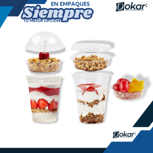 Tapa Domo Vaso Pet 16 oz Perf 20
