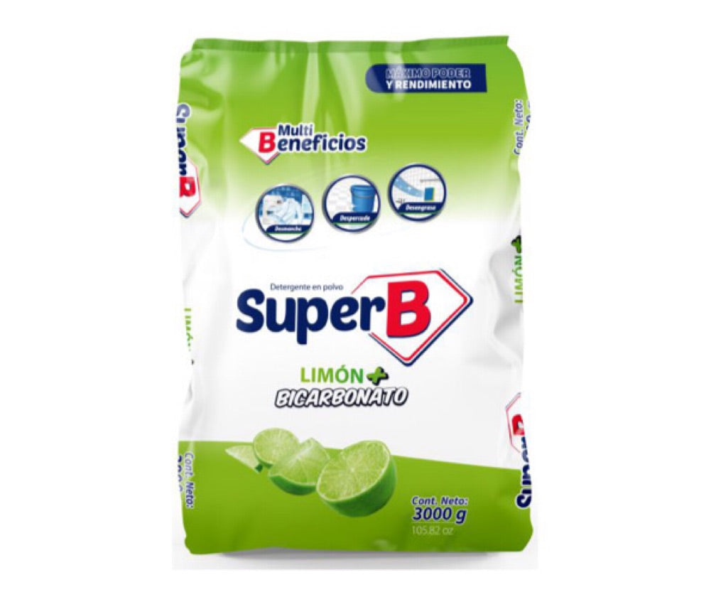 Detergente en polvo Super B cítrico 3000 gramos