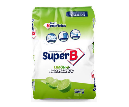 Detergente en polvo Super B cítrico 3000 gramos