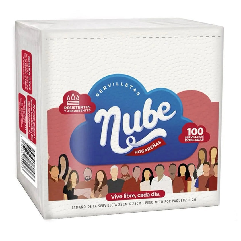 Servilleta Nube Blanca Doblada En 4 Paquete X 100 Unidades