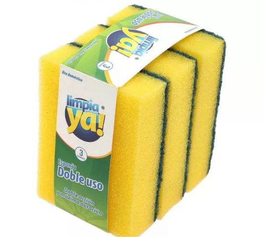 Esponja Doble Uso Limpiaya X 3 Unidades
