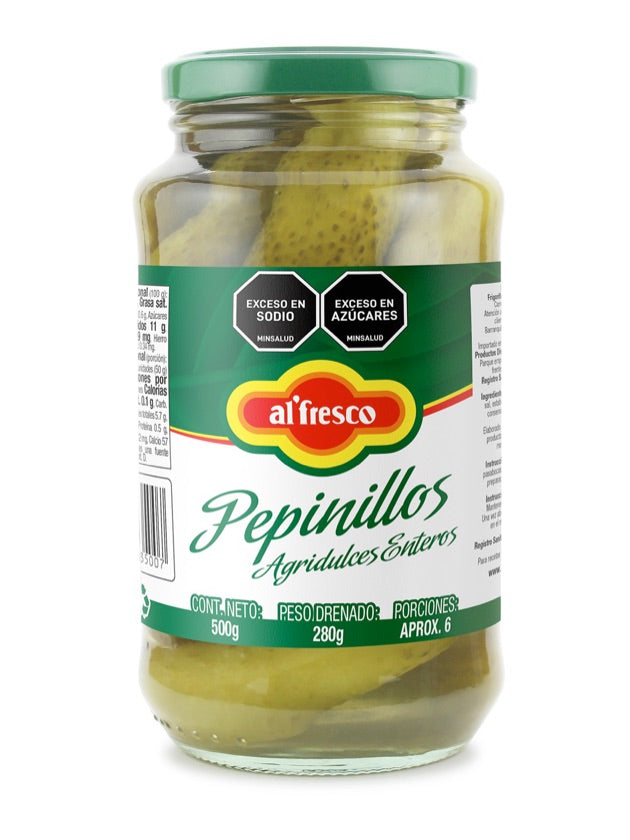 Pepinillo Agridulce Entero X 500 GRS Alfresco
