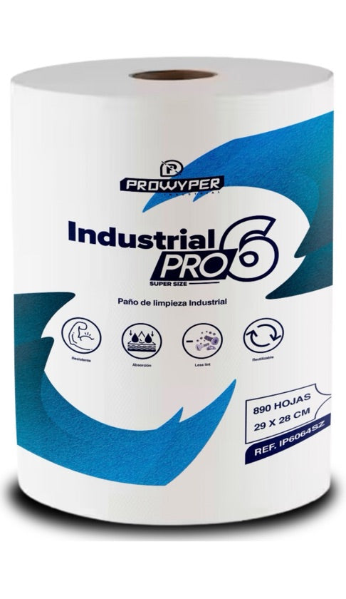 Paño Industrial Pro6 Súper Size Regular Rollo X 890 Paños
