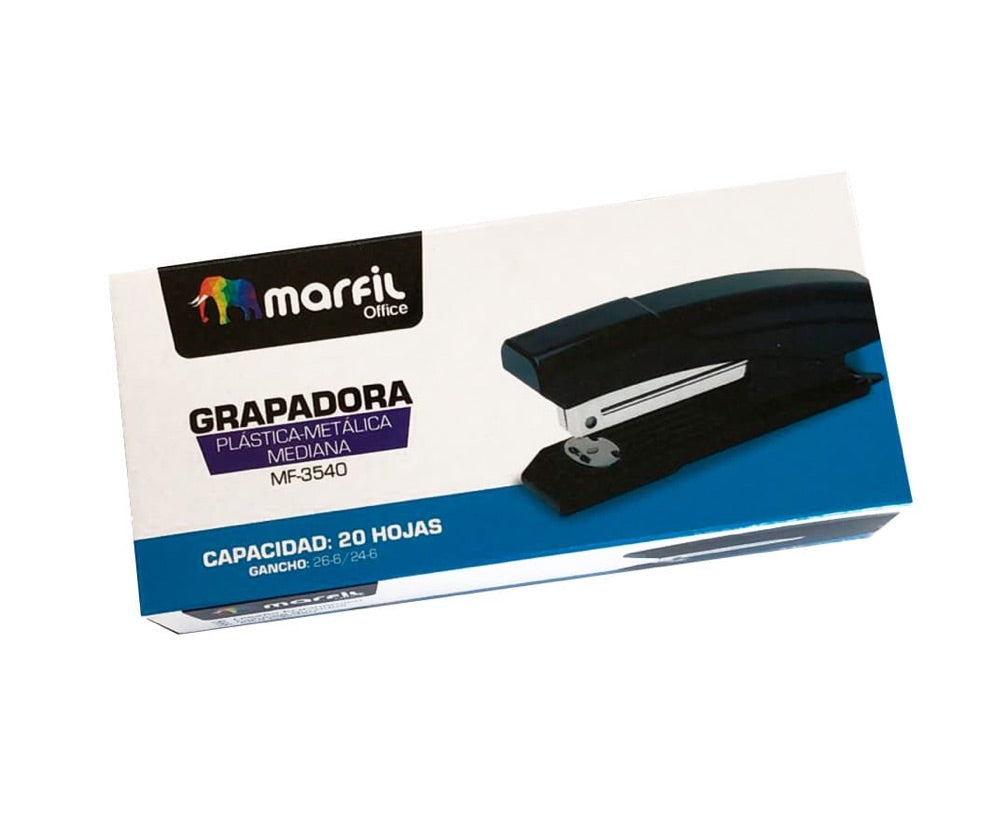 Grapadora Marfil plast-Mery MF 3540 20H negro