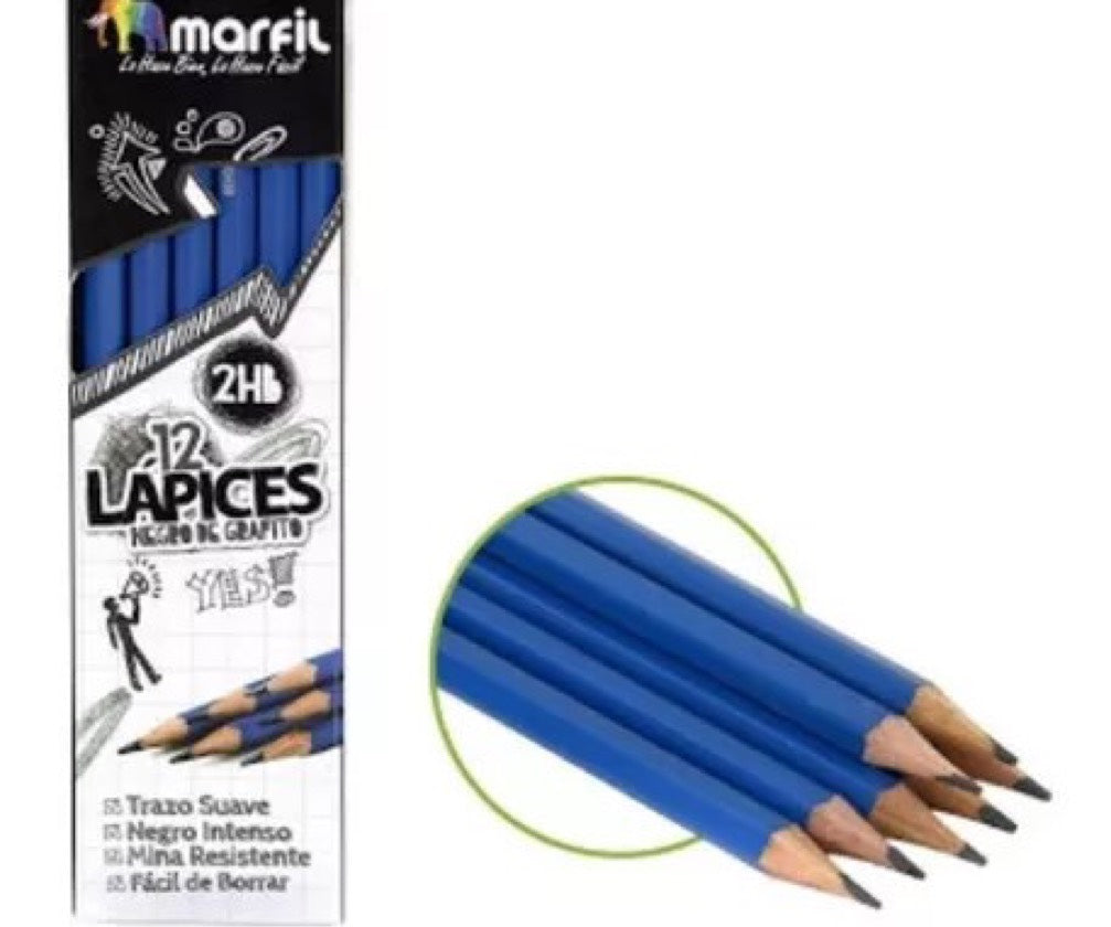 Lápiz negro Marfil x 12 und